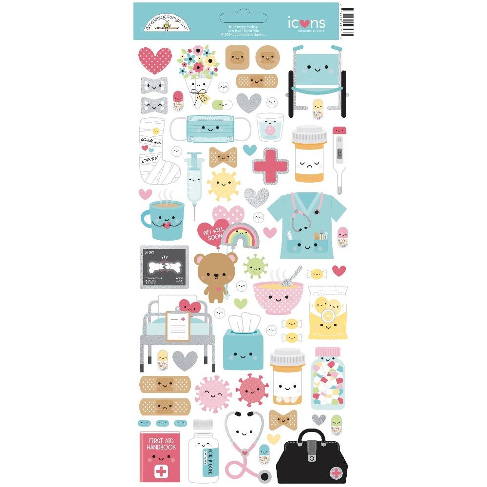 Doodlebug Happy Healing Icons Stickers 8147