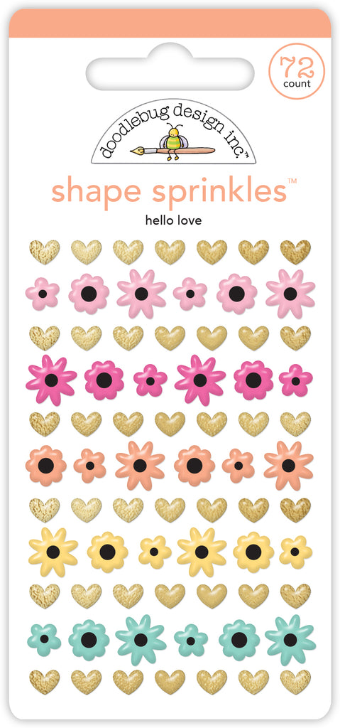 Doodlebug Hello Love Shape Sprinkles 8160