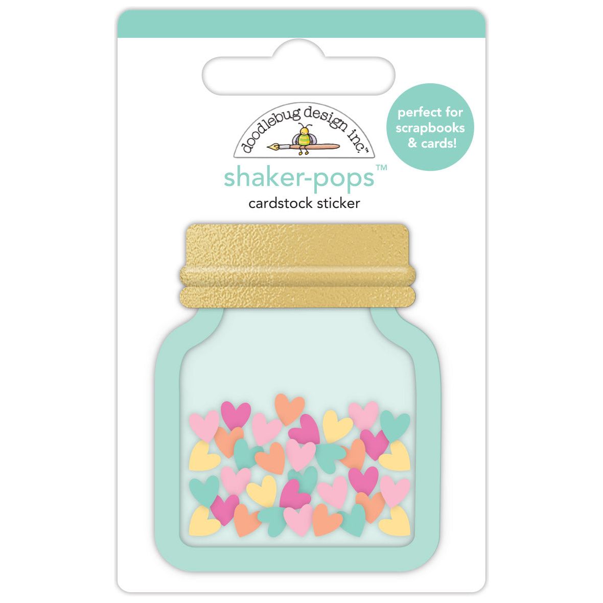 Doodlebug Saving All My Love Shaker-Pops 3D Stickers 8162