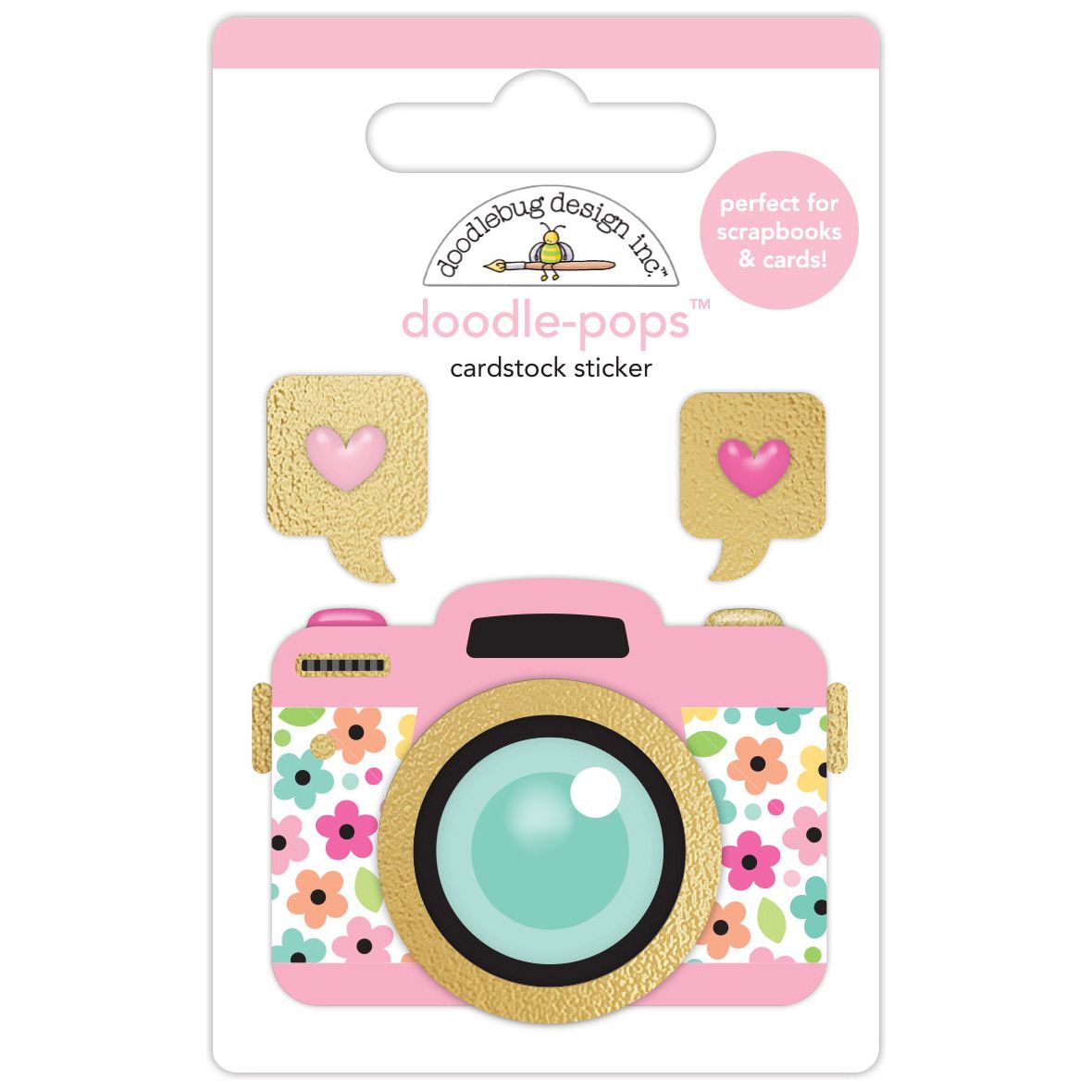 Doodlebug Pretty Picture Doodle Pops 3D Stickers 8165
