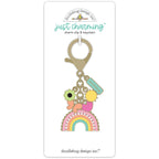 Doodlebug Hello Again Just Charming Clip and Keychain 8178 front