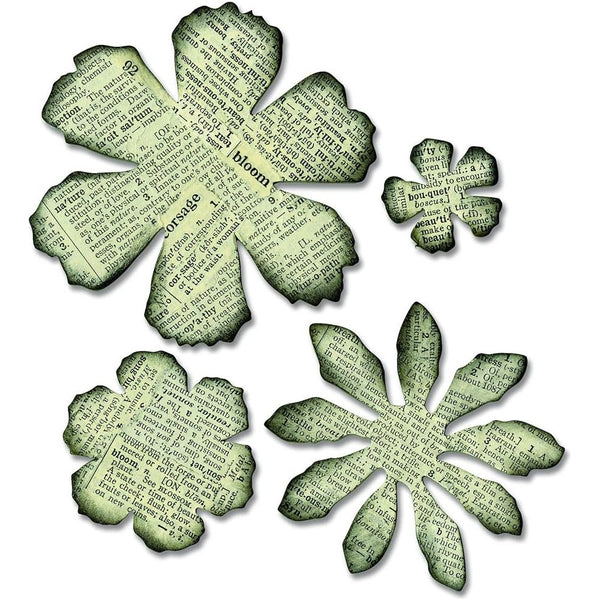 Tim Holtz Sizzix Die TATTERED FLORALS Bigz Flower Alterations