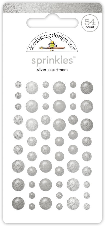 Doodlebug Silver Assortment Sprinkles 8214