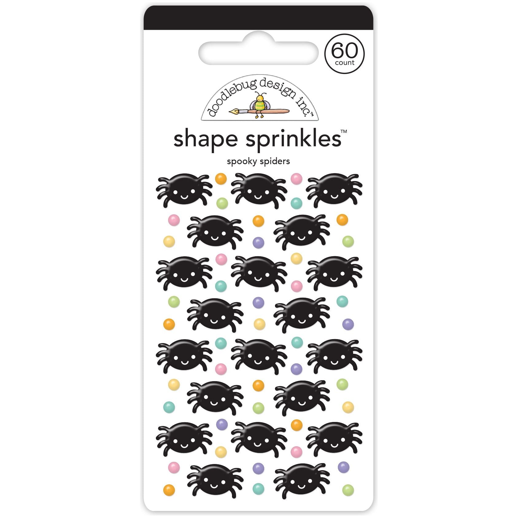 Doodlebug Spooky Spiders Shape Sprinkles 8234