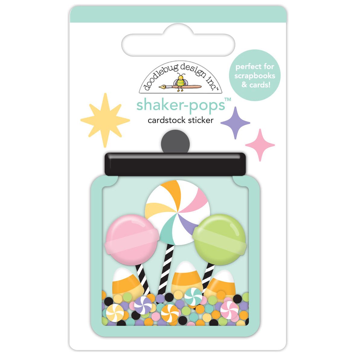 Doodlebug Sweet Treats Shaker-Pops 3D Stickers 8235
