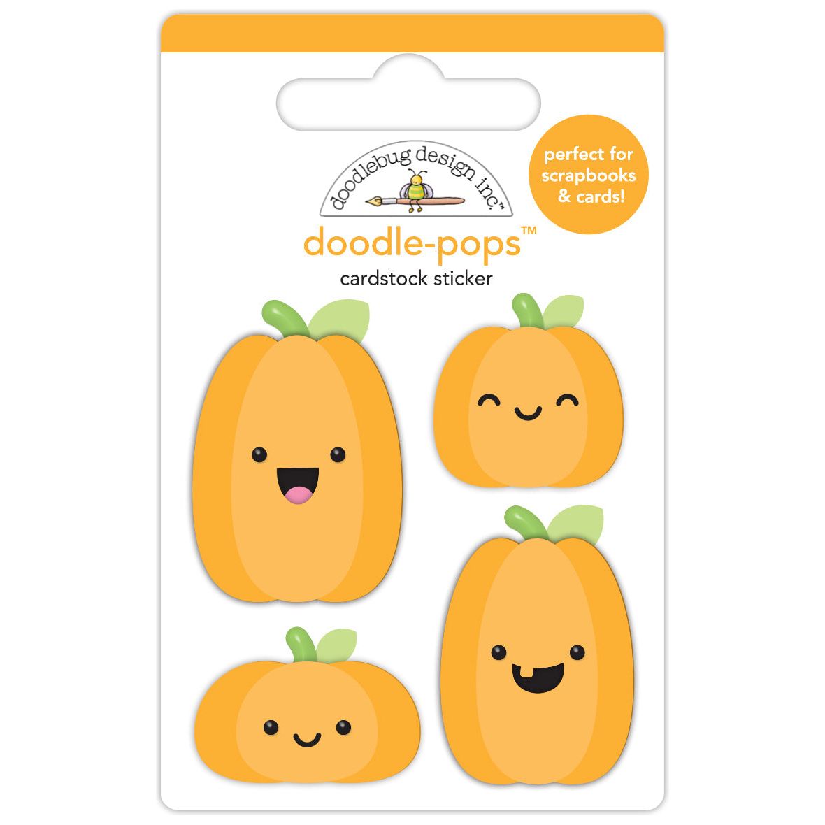 Doodlebug Pumpkin Pals Doodle-Pops 3D Stickers 8238
