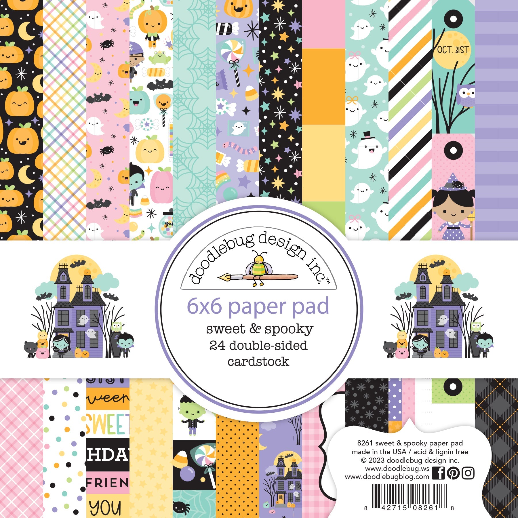 Doodlebug Sweet and Spooky 6x6 Inch Paper Pad 8261