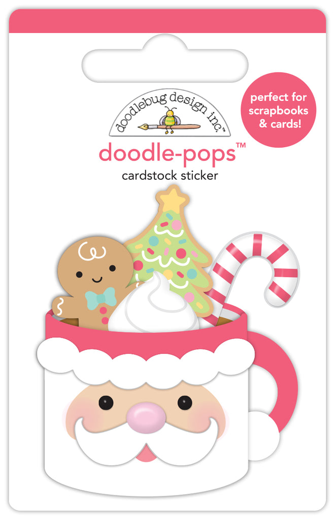 Doodlebug Christmas Cocoa Doodle-Pops 3D Stickers 8293