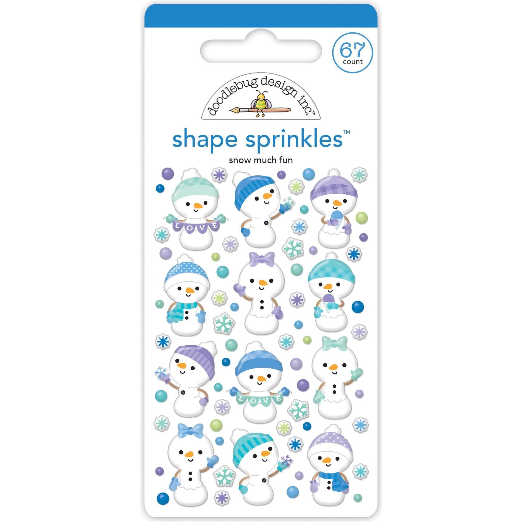 Doodlebug Snow Much Fun Shape Sprinkles Stickers 8348