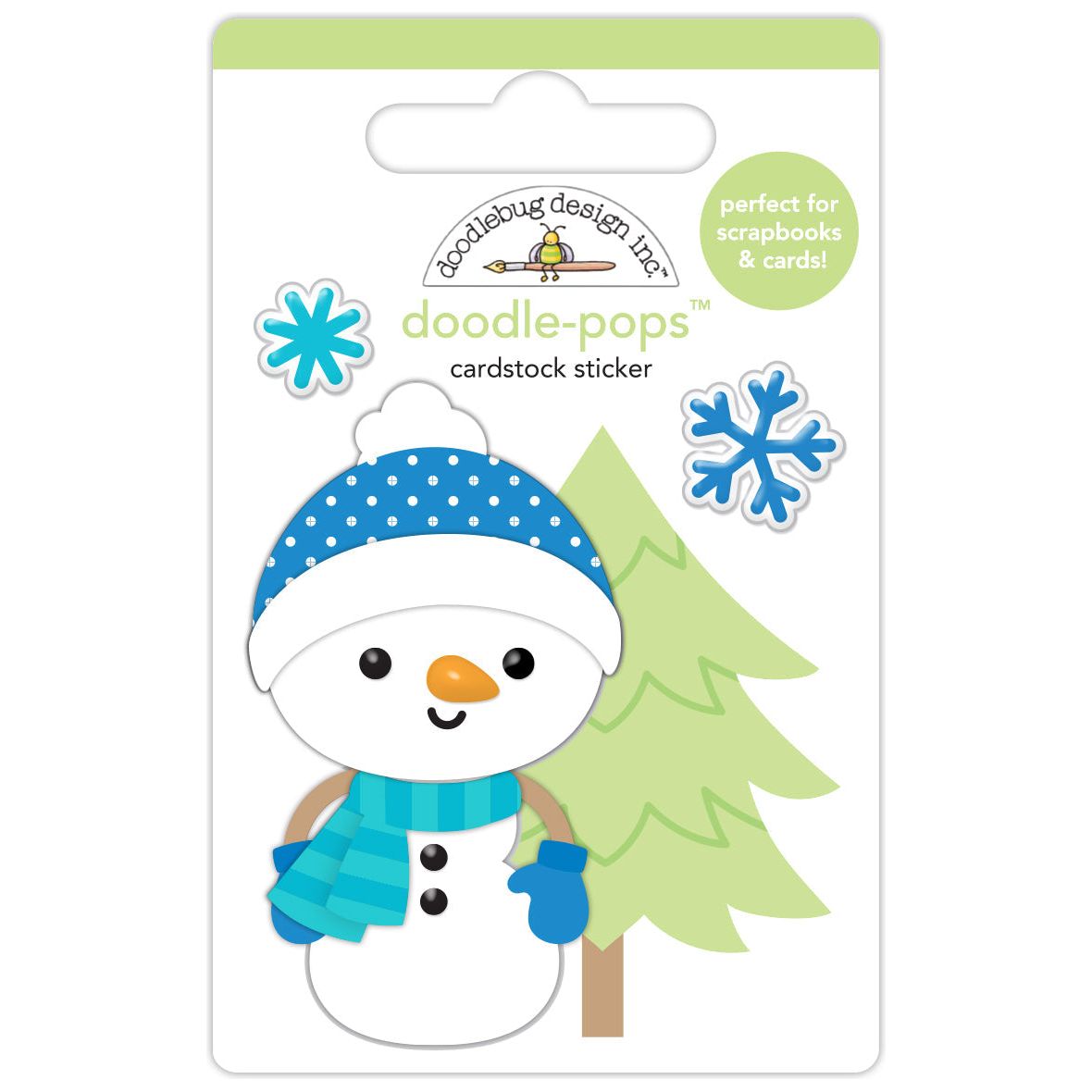 Doodlebug Snow Cute Doodle-Pops 3D Stickers 8352