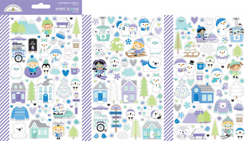 Doodlebug Snow Much Fun Mini Icons Stickers 8358