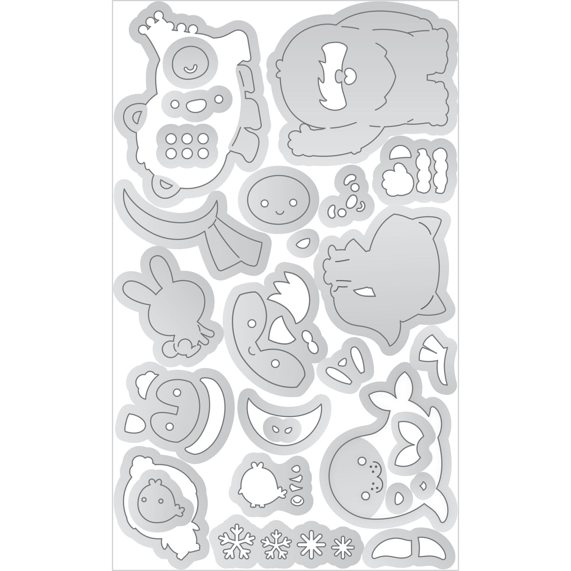 Doodlebug Snow Cute Doodle Cuts Dies 8369 actual