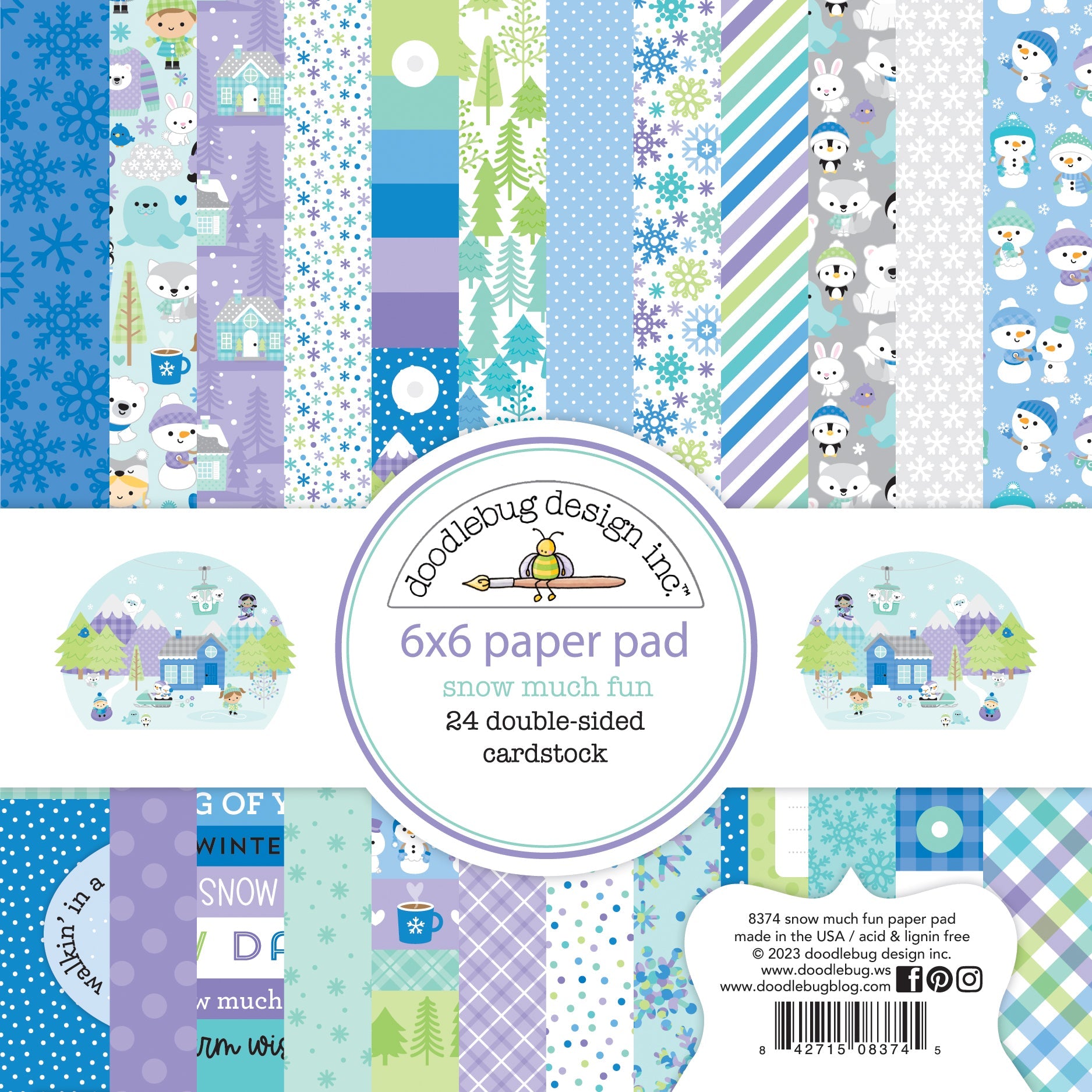 Doodlebug Snow Much Fun 6x6 Inch Paper Pad 8374
