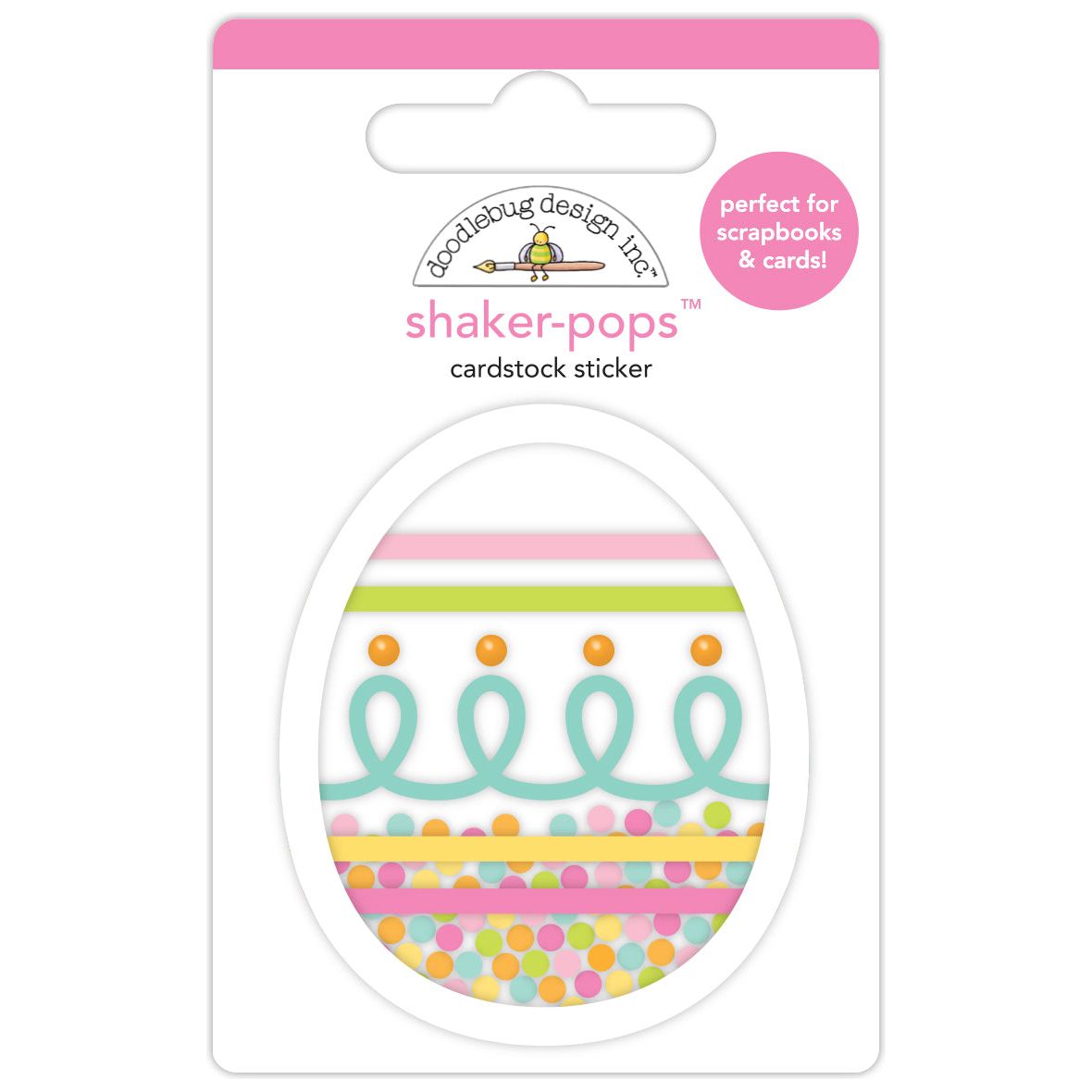 Doodlebug Egg-stra Special Shaker-Pops 3D Sticker 8430
