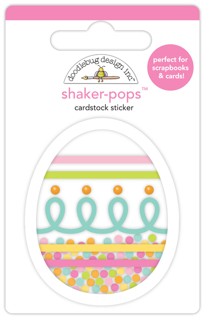 Doodlebug Egg-stra Special Shaker-Pops 3D Sticker 8430
