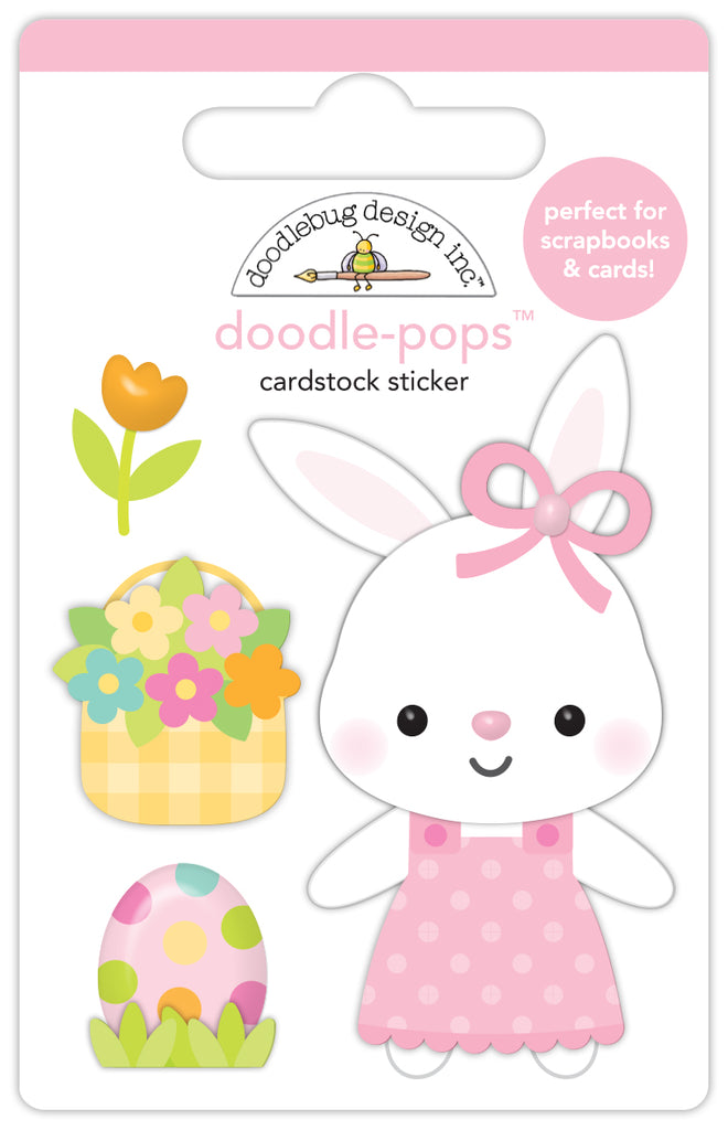 Doodlebug Honey Bunny Doodle-Pops 3D Stickers 8432