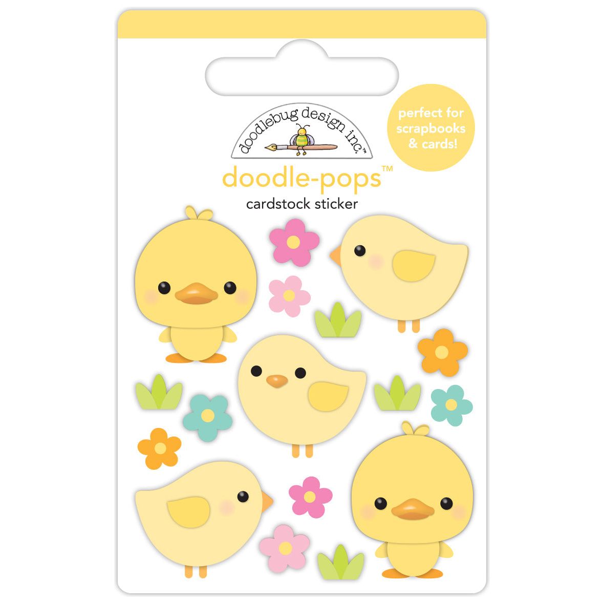 Doodlebug Springtime Peeps Doodle-Pops 3D Stickers 8433