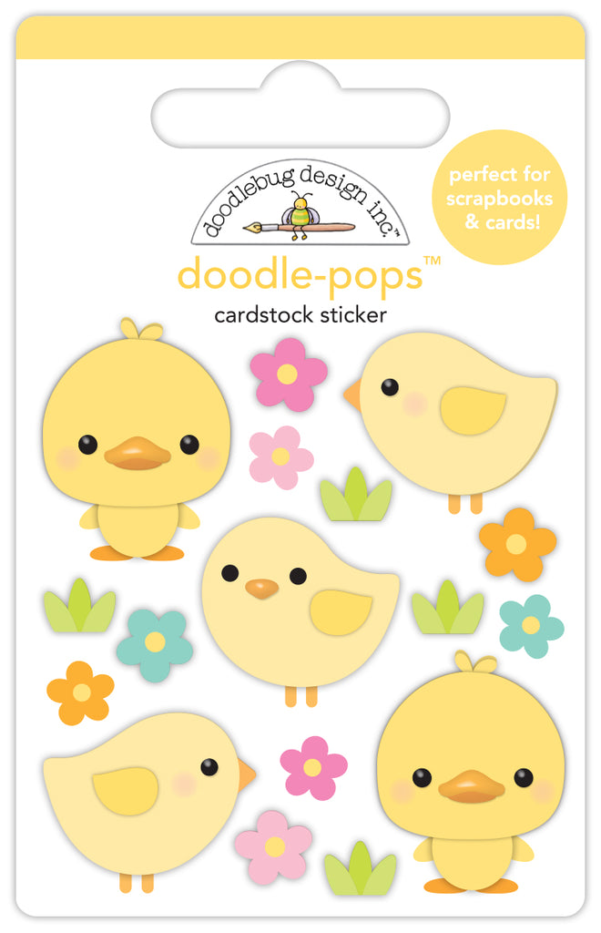 Doodlebug Springtime Peeps Doodle-Pops 3D Stickers 8433