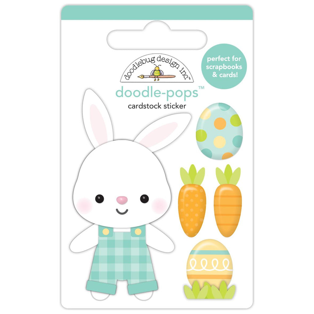 Doodlebug Mr. Cottontail Doodle-Pops 3D Stickers 8437