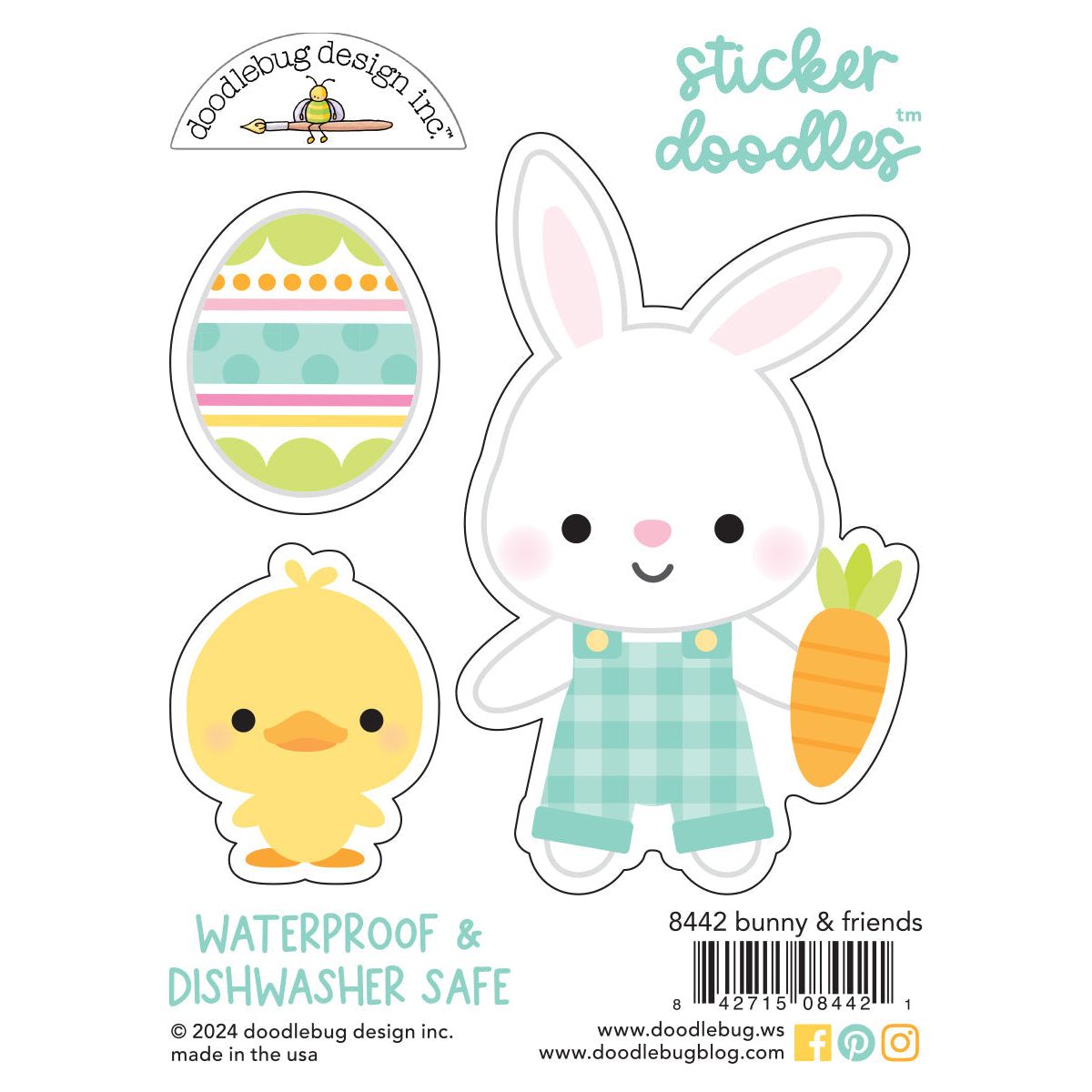 Doodlebug Bunny and Friends Sticker Doodles 8442