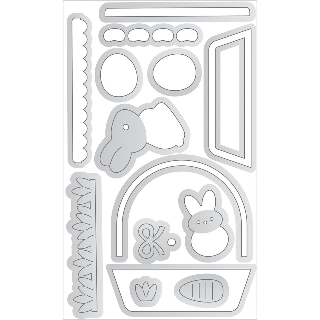 Doodlebug Bunny Basket Doodle Cuts Dies 8449 actual
