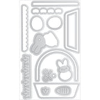 Doodlebug Bunny Basket Doodle Cuts Dies 8449 actual