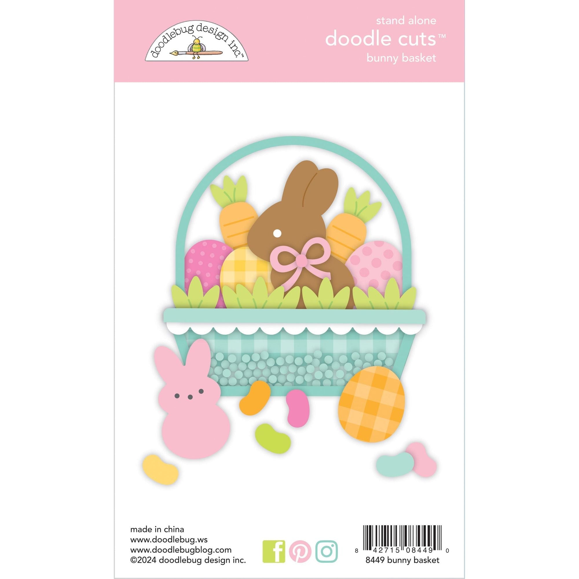 Doodlebug Bunny Basket Doodle Cuts Dies 8449 assembled