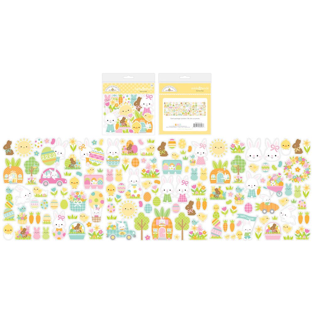 Doodlebug Bunny Hop Odds and Ends Ephemera Die Cut Shapes 8453
