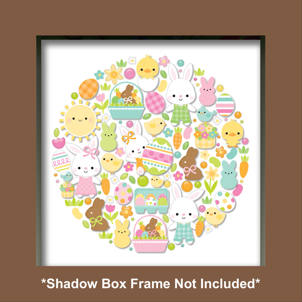 Doodlebug Bunny Hop Shadow Box Kit 8473 in frame