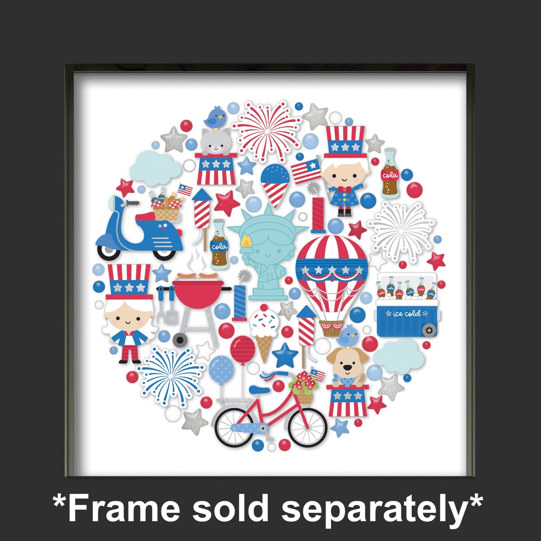 Doodlebug Hometown USA Shadow Box Kit 8549 Sample