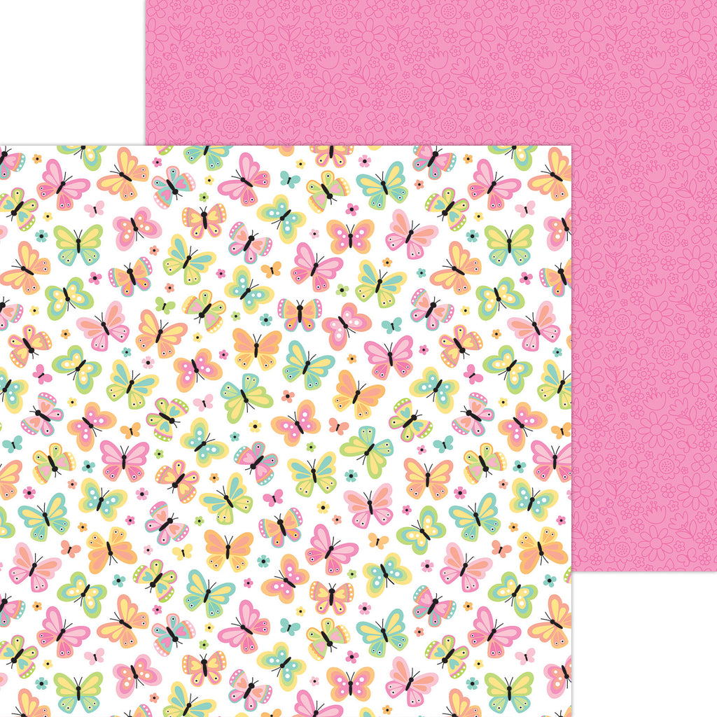 Doodlebug Butterfly Kisses 12x12 Inch Paper Pack 8821