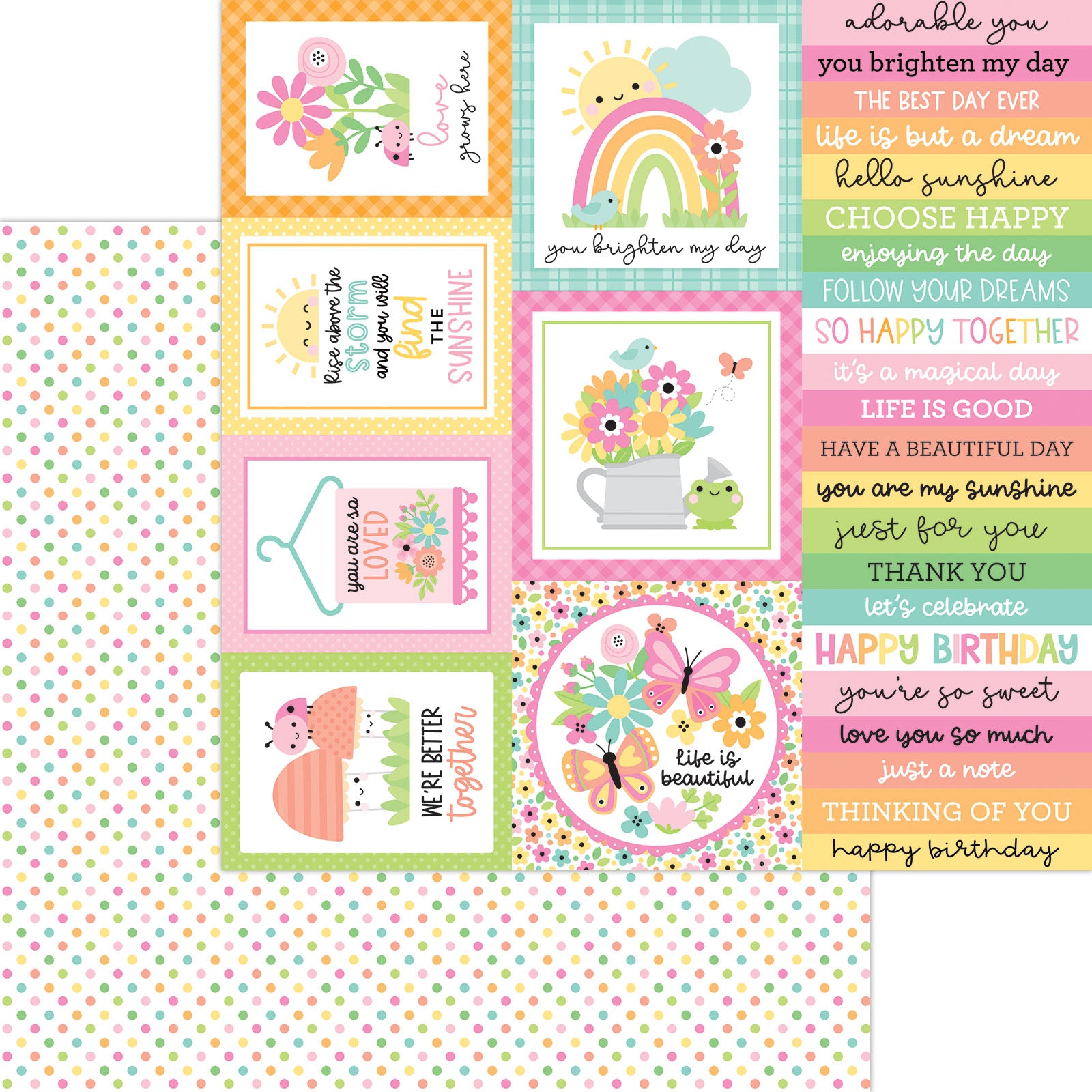 Doodlebug Butterfly Kisses 12x12 Inch Paper Pack 8821