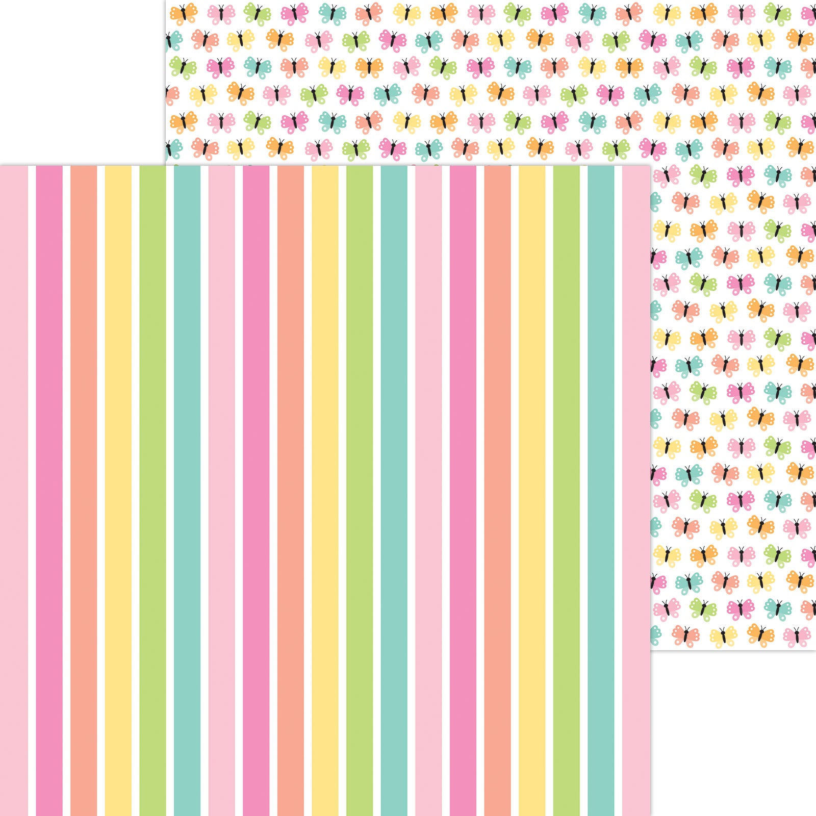 Doodlebug Butterfly Kisses 12x12 Inch Paper Pack 8821