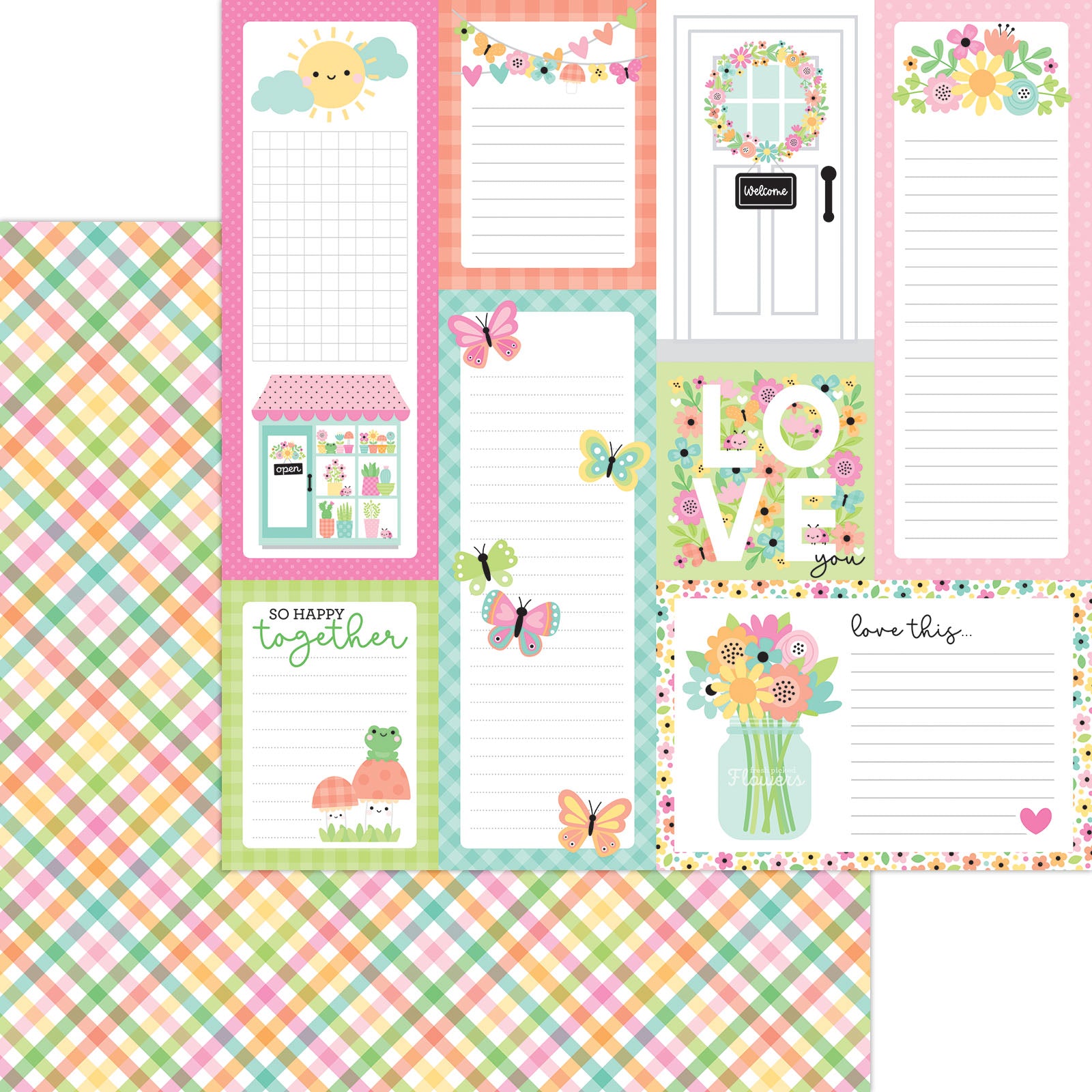 Doodlebug Butterfly Kisses 12x12 Inch Paper Pack 8821
