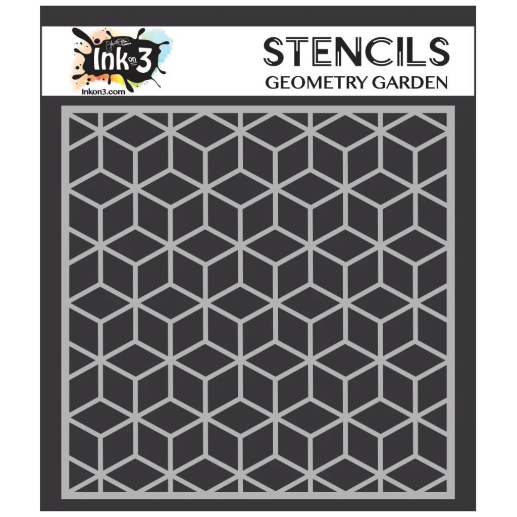 Inkon3 Geometry Garden 6x6 Stencil 89943