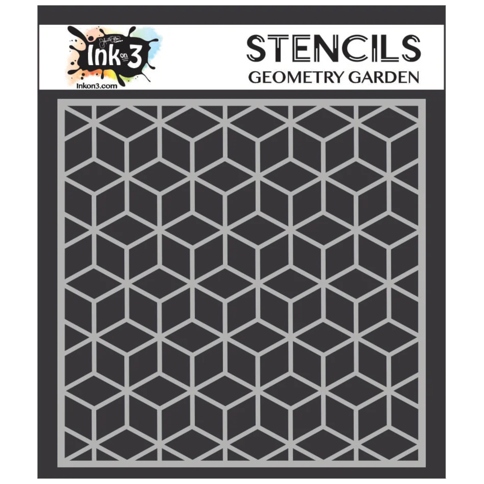Inkon3 Geometry Garden 6x6 Stencil 89943