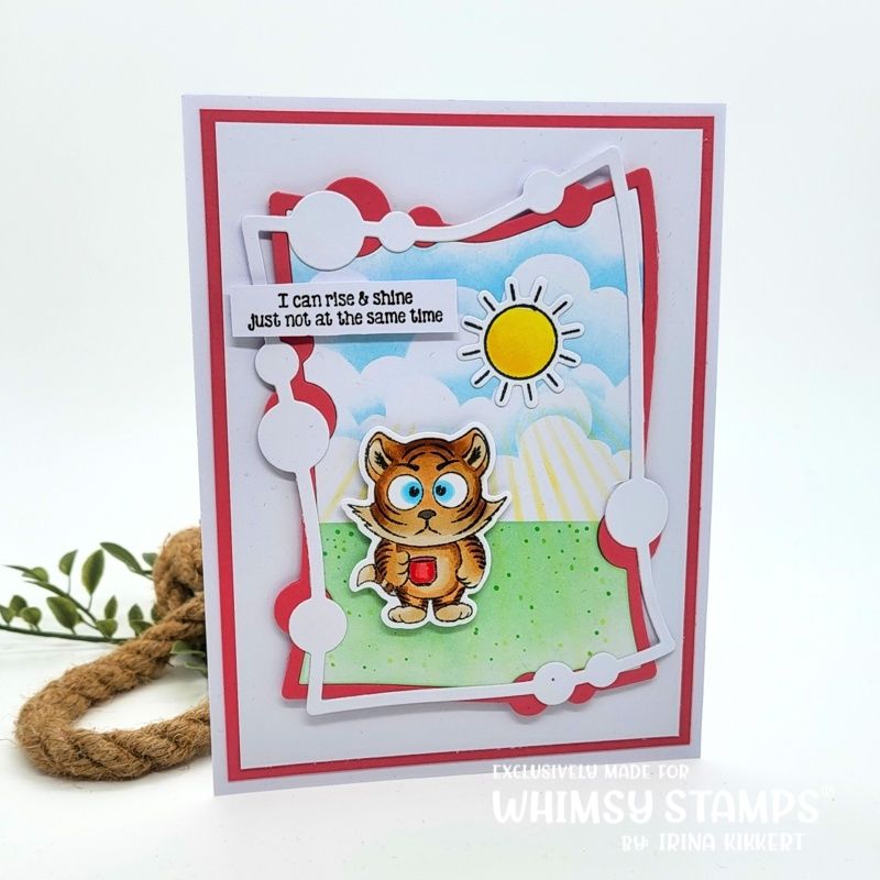 Whimsy Stamps Tabby Tigers Too Outline Dies WSD196 sunshine