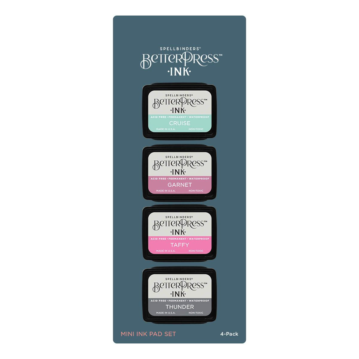 bpi-023 Spellbinders Jet Set BetterPress Ink Mini Set