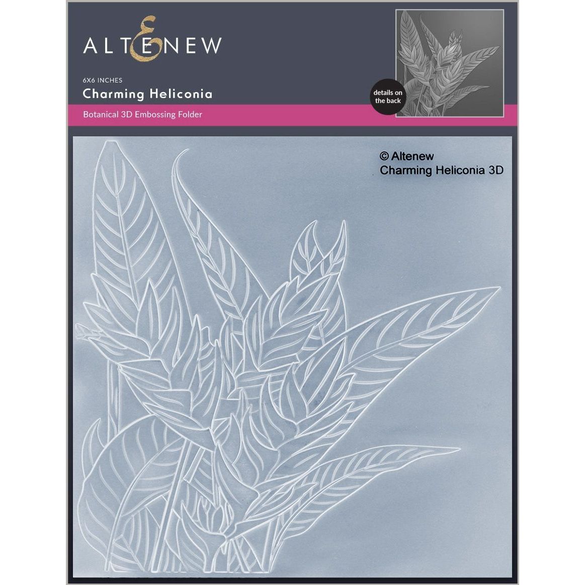 Altenew Charming Heliconia 3D Embossing Folder alt8478