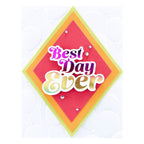 GLP-385 Spellbinders Glimmering Best Day Hot Foil Plate and Die Set Best Day