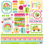Doodlebug Lucky Me 12x12 Inch Paper Pack 9046 this and that stickers