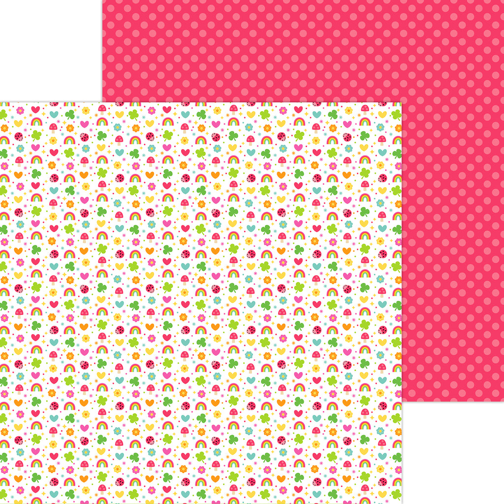 Doodlebug Lucky Me 12x12 Inch Paper Pack 9046 lucky charm