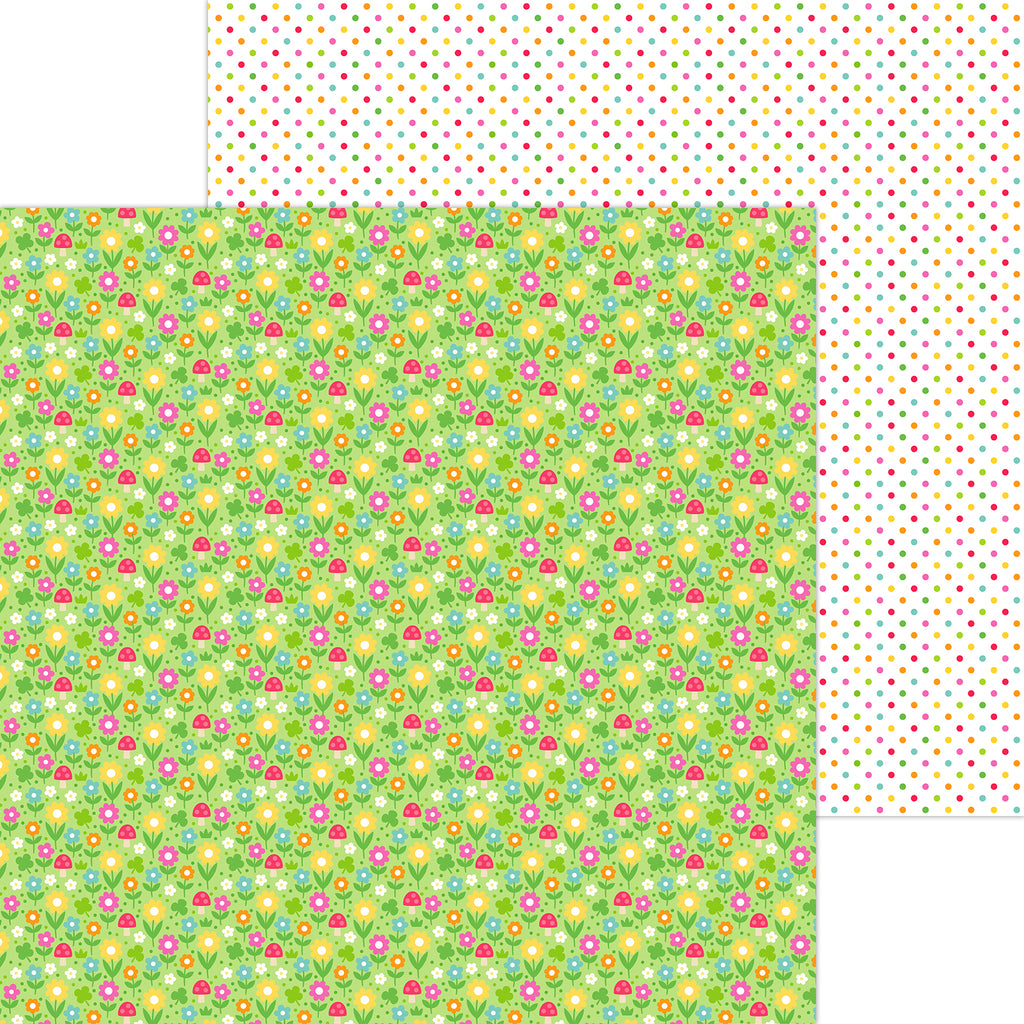 Doodlebug Lucky Me 12x12 Inch Paper Pack 9046 clover patch