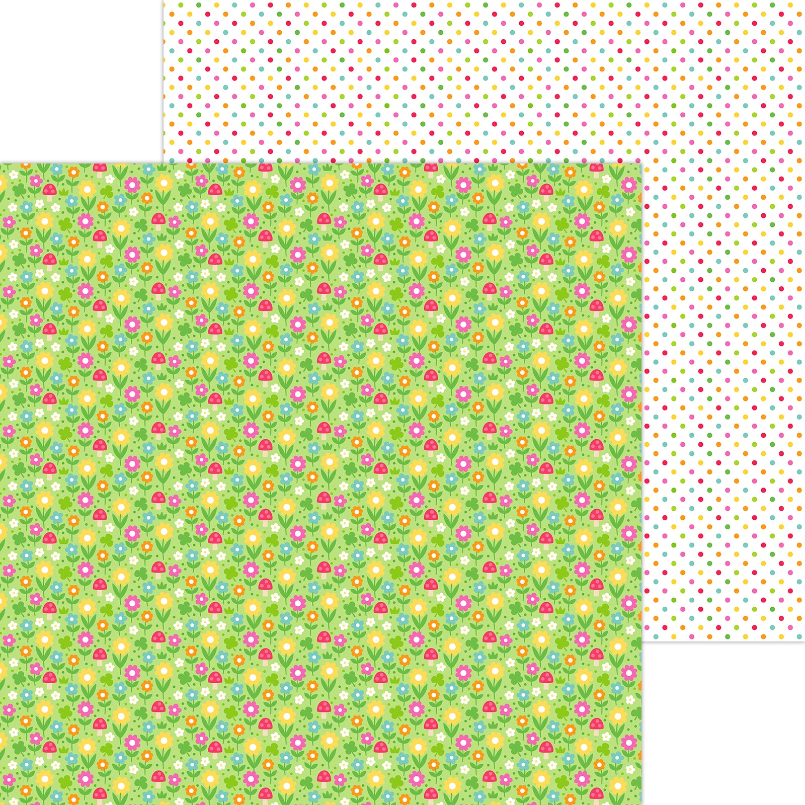Doodlebug Lucky Me 12x12 Inch Paper Pack 9046 clover patch
