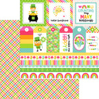 Doodlebug Lucky Me 12x12 Inch Paper Pack 9046 st. paddy plaid