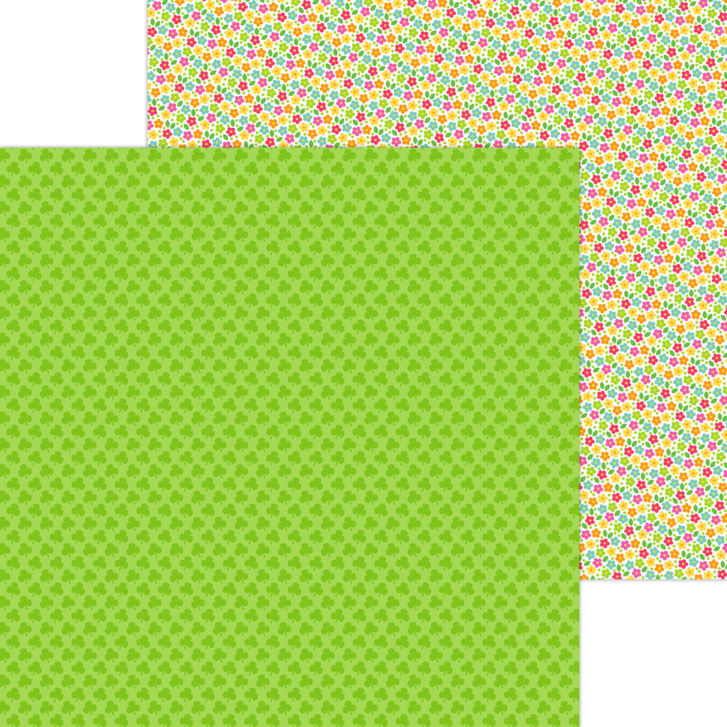Doodlebug Lucky Me 12x12 Inch Paper Pack 9046 shamrock wishes