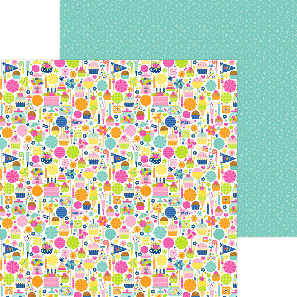 12x12 inch double sided sheet included in 12 inch paper pack