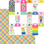 12x12 inch double sided sheet included in 12 inch paper pack