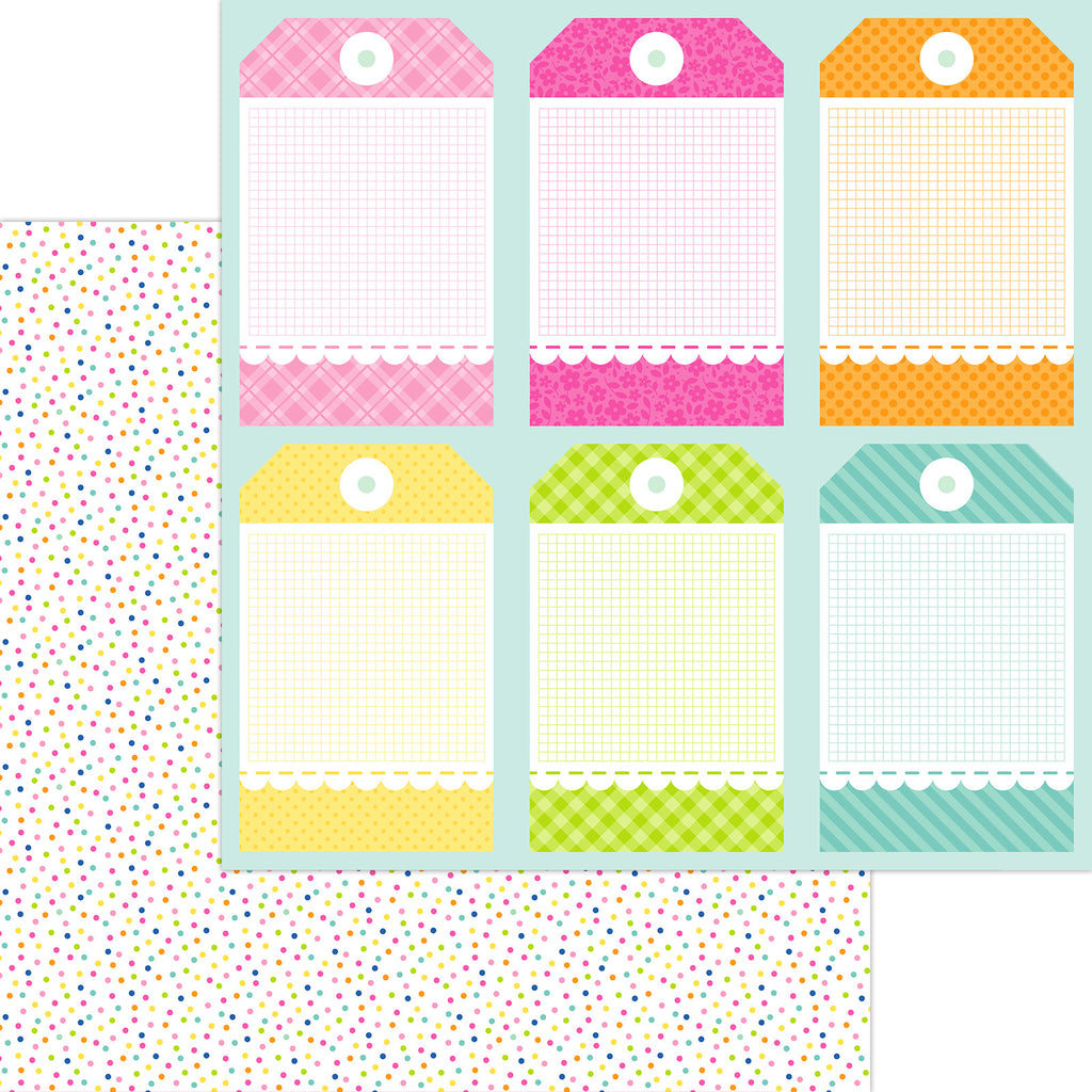 12x12 inch double sided sheet included in 12 inch paper pack