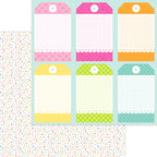 12x12 inch double sided sheet included in 12 inch paper pack
